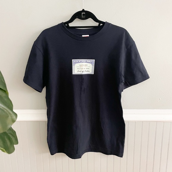 Supreme Other - Supreme Men's Social Security Logo Navy Blue T-Shirt